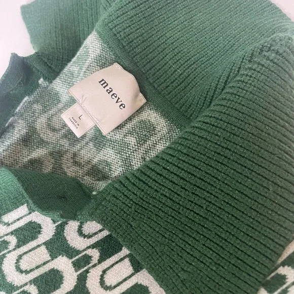 Maeve Short-Sleeve Collared Button-Front Knit Mini Dress Size L - Picture 11 of 15